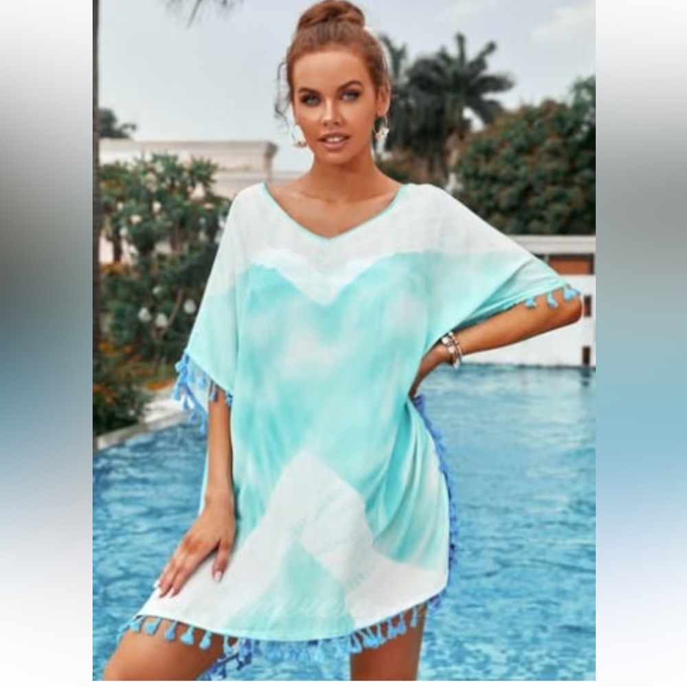 Aqua Seaside Starlet Tie-dye Tunic